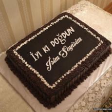 İsimle Mutlu Doğum G&uuml;n&uuml; Pastası